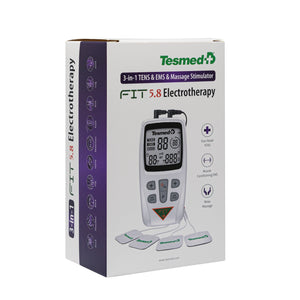 TESMED Fit 5.8 Muskel Elektrostimulator für EMS, TENS, Massage (3 in 1), 22 Programme, Davon 6 anpassbar, perfekt zur Schmerzlinderung und Stimulierung der Bauch, Gesäß und Brustmuskeln
